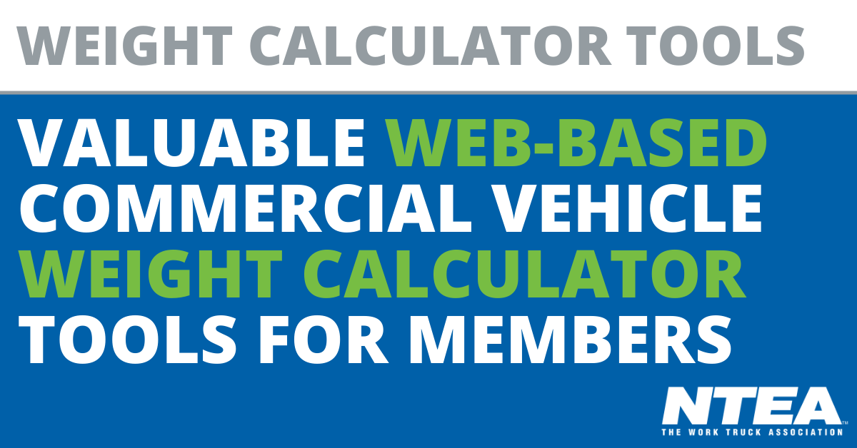 Commercial vehicle weight calculator tools